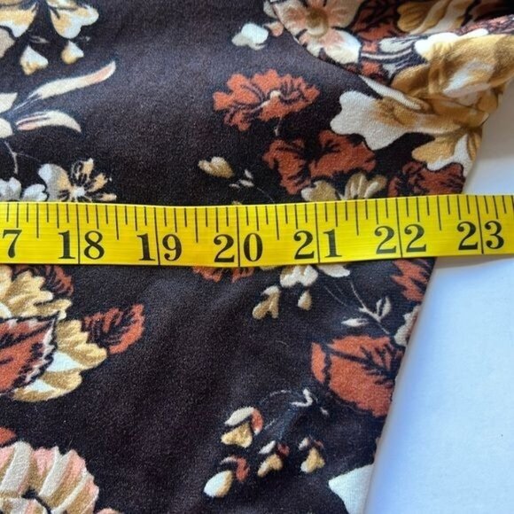 The Gap Floral Button-Up Shirt Brown & Cream Vintage 70s Style Womens Sz Large - Picture 10 of 12